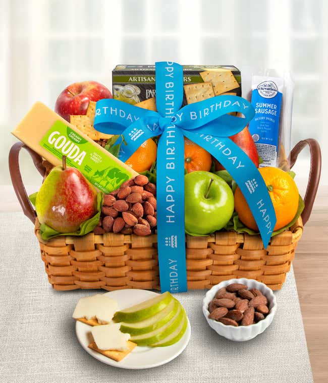Salami &amp; Cheese Birthday Gift Basket