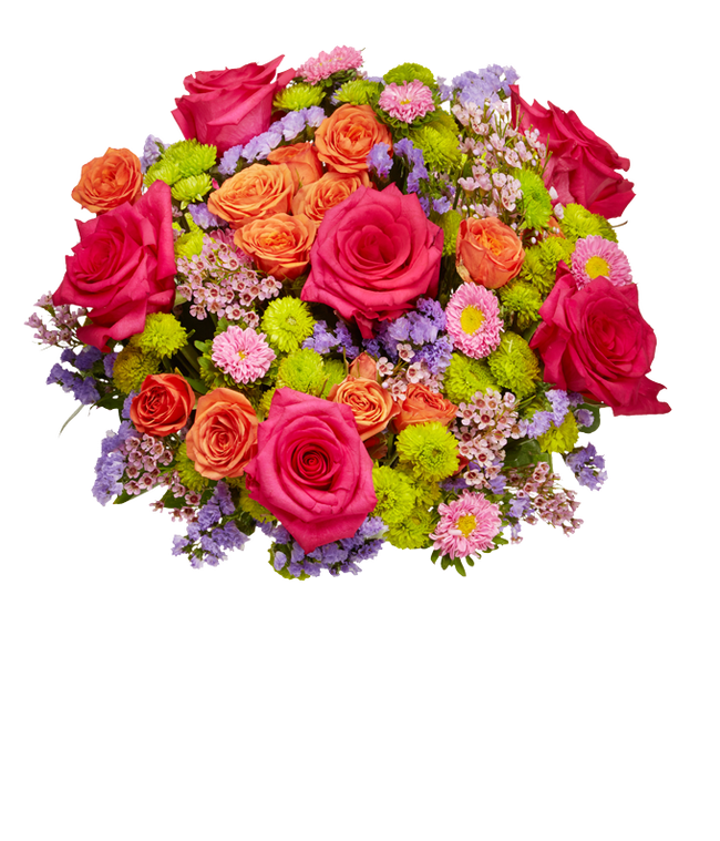 Partial image of Strawberry Sundae Bouquet without vase.