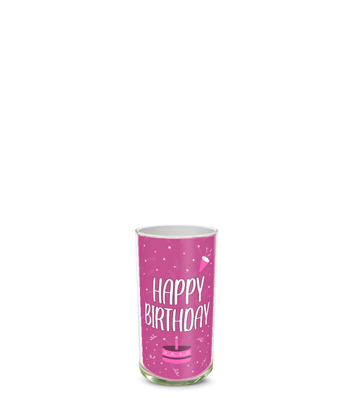 Partial image of Custom Photo Vase without flowers.