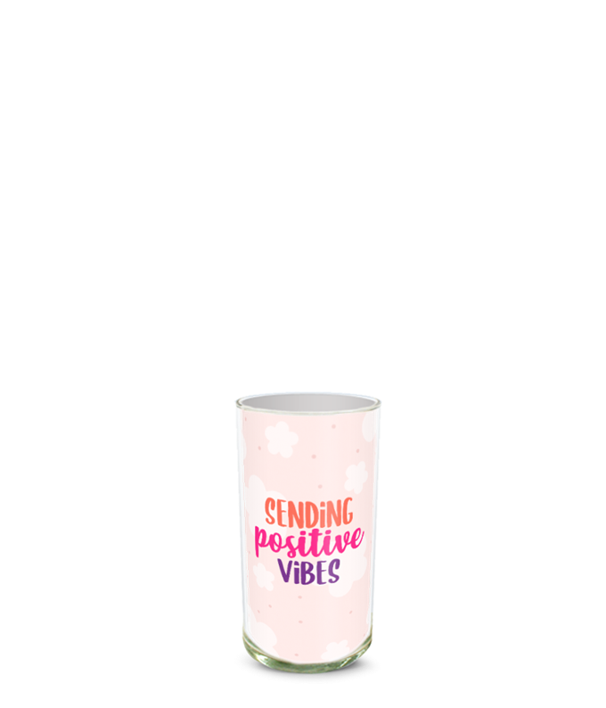 Partial image of Custom Photo Vase without flowers.