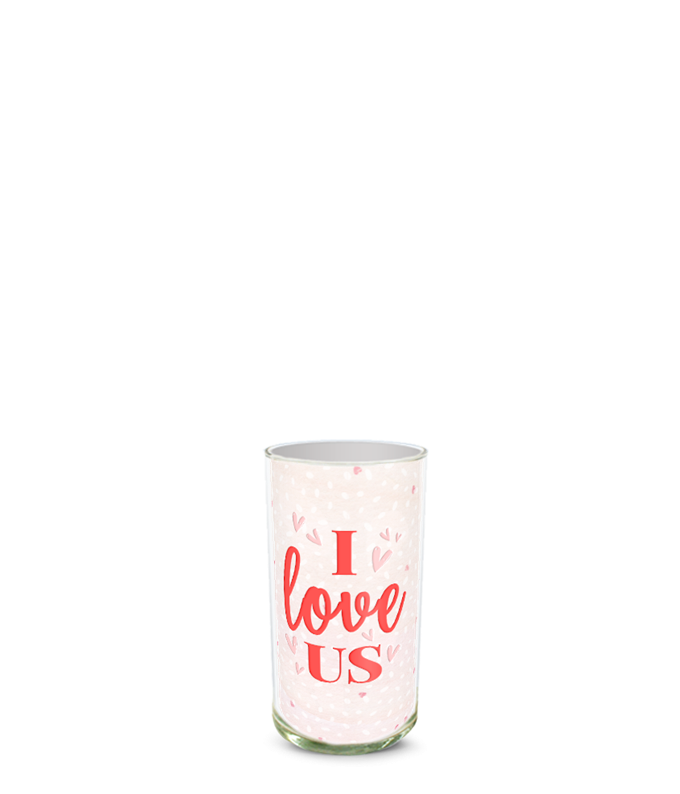 Partial image of Custom Photo Vase without flowers.