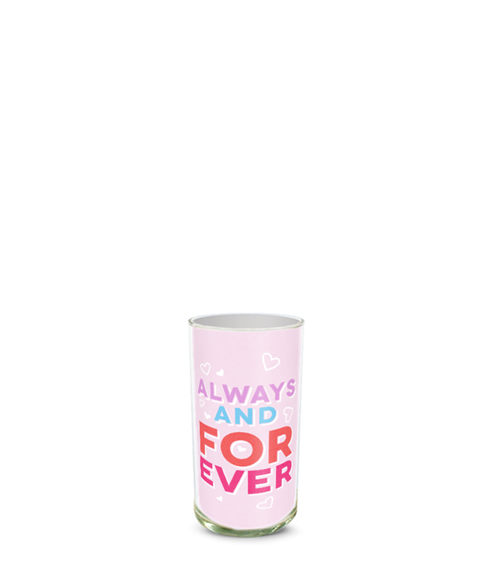 Partial image of Custom Photo Vase without flowers.