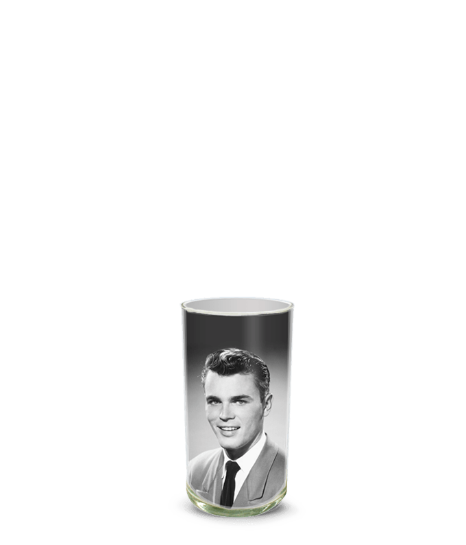 Partial image of Custom Photo Vase without flowers.